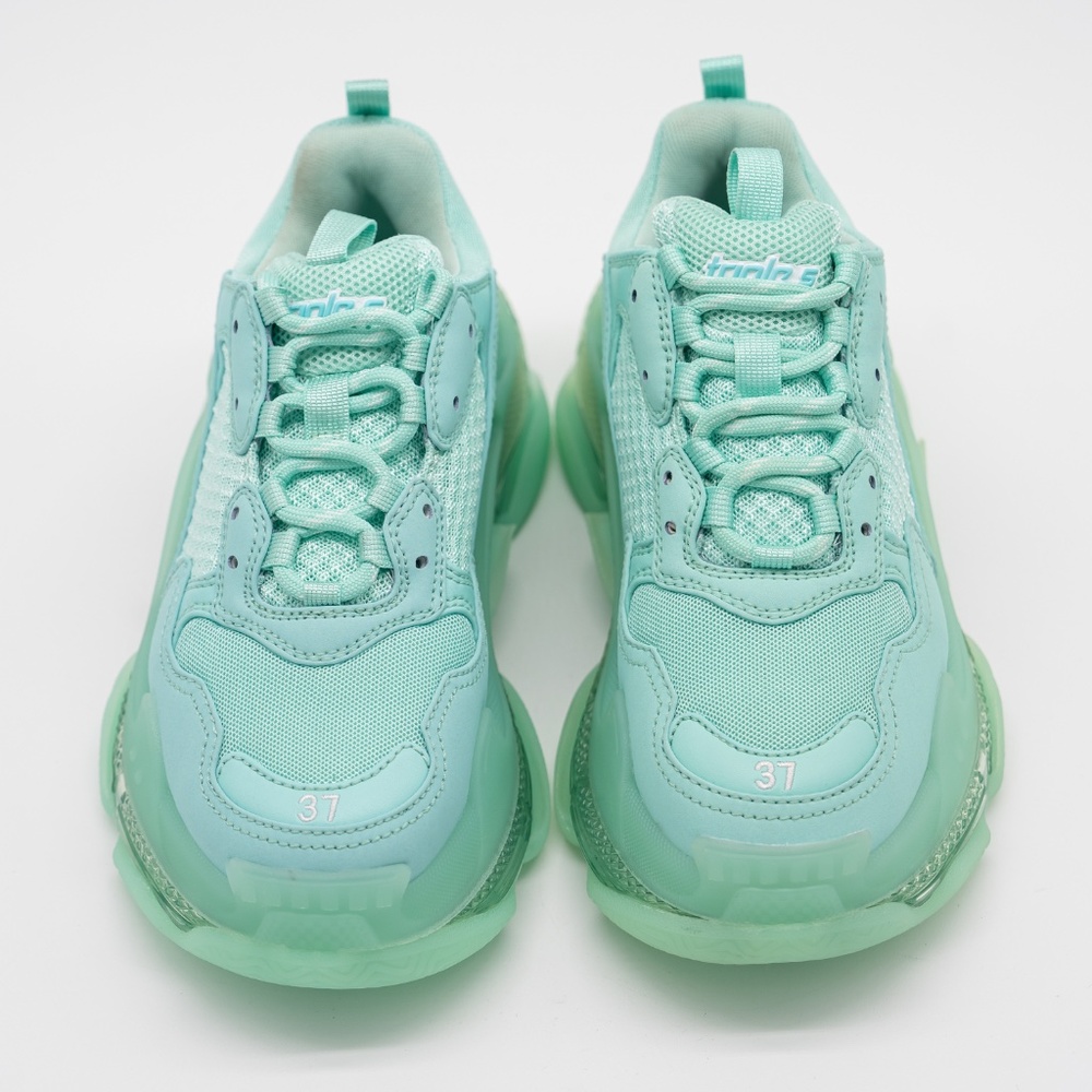 size 37 EU / 7 US Balenciaga Triple S Sneakers Mint Green - Picture 3 of 15